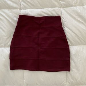 Maroon Talula mini skirt